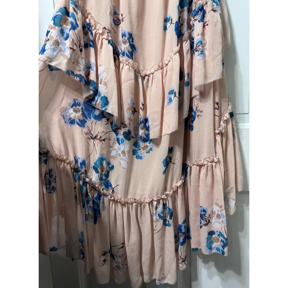 NWT Ulla Johnson Nude Floral Cold Shoulder Valentine Maxi Dress Size 4 - Picture 11 of 16